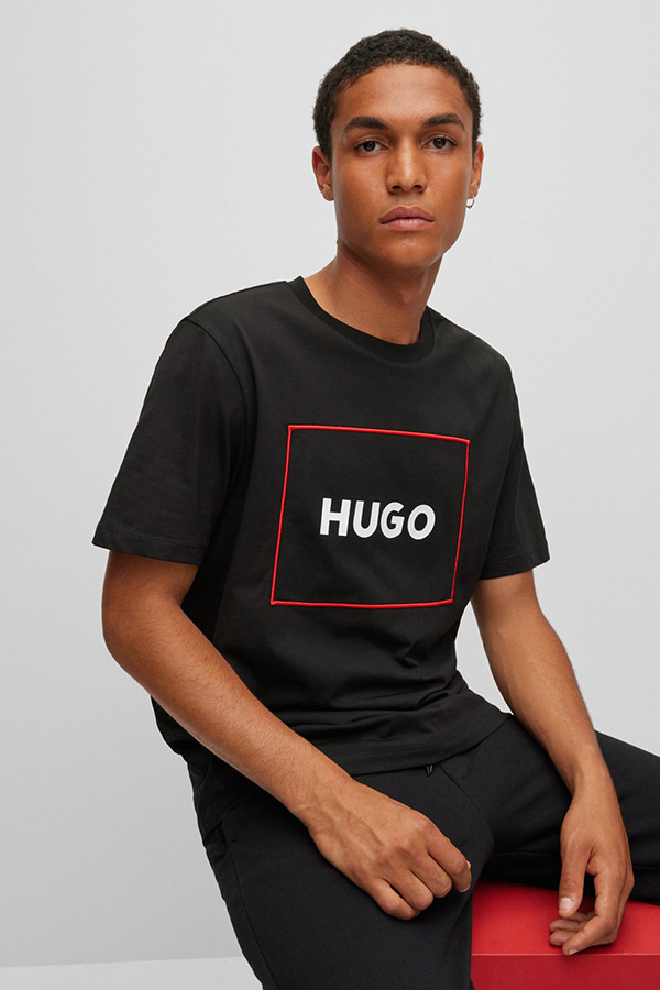 T-SHIRT HUGO - 001 BLACK